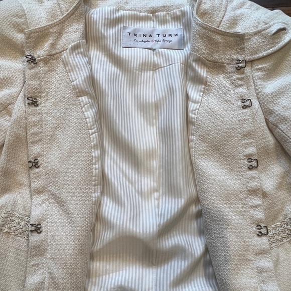 Trina Turk Cream Tweed Blazer - Picture 6 of 16